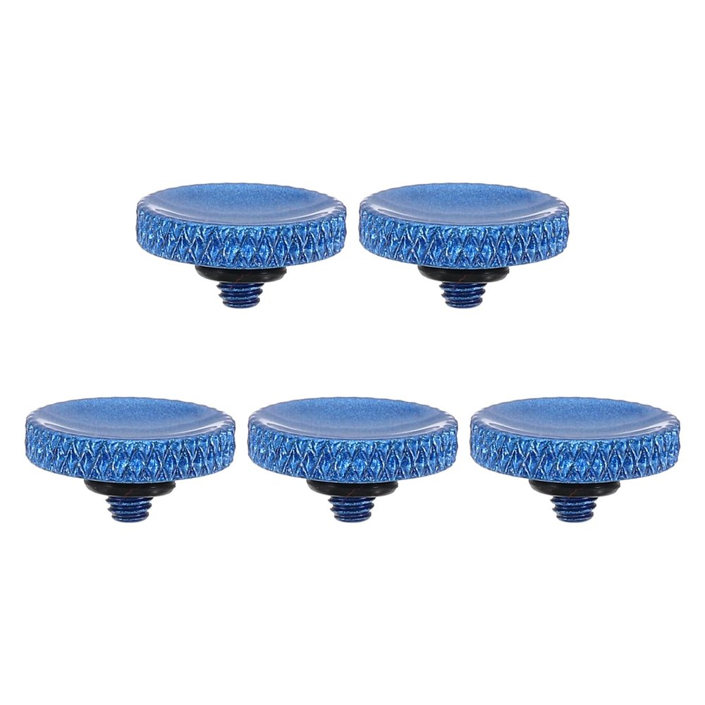 PATIKIL Camera Shutter Button, 5 Pack Soft Shutter Release Button Pure Copper Camera Button Knurled Suitable for Nikon for Fujifilm for Leica DSLR/SLR Camera, Blue