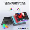 WCKUN 17.3 Inch Portable Touch Monitor 4K UHD 3840 2160 100% NTSC Metal Shell Tempered Glass, Dual Speaker,Stand & Sleeve, USB-C, HDMI, HDR, Freesync,Plug & Play, for Laptop, Mac, Phone,Swicth view 3