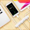 Apromisith USB Cable Organizer Clips Cord Holder,10 Packs (3-5-7-Slots) White Self Adhesive Desk Cord Cable Management view 3