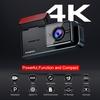 Dash Cam Front 4K WiFi Dashcam with 64GB SD Card 2160P Dash Camera for Cars,Smart App Control,WDR,Super Night Vision,Parking Mode,G-Sensor,Loop Recording,Support 256GB Max view 2