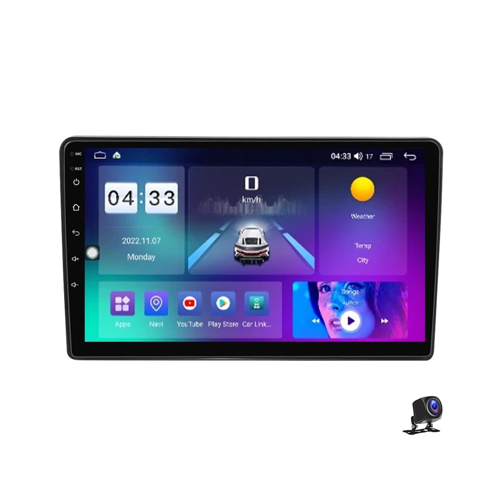 Plusfish Double Din Android 13 Car Stereo Wireless Carplay with Bluetooth 9 Inch Touchscreen Car Radio for Peugeot 308 2013~2017 Multimedia Navigation with USB/RDS/DSP,M600s 8core 6g+128g