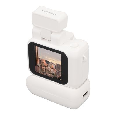 Small DV Camera, 1080P HD Thumb Camera with 1.44in Color Screen, Video Recorder with 480mAh Battery for Vlogging, Graduation Gifts (White)