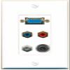 RiteAV SVGA + 3.5mm Coax RCA-Blue RCA-RED Wall Plate [White] view 1