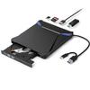 External CD/DVD Drive for Laptop, USB 3.0 Type C DVD Player Portable CD/DVD Burner, CD ROM External DVD Optical Drive Compatible with Laptop Desktop PC Windows 11/10/8/7 Linux OS view 1