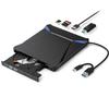 External CD/DVD Drive for Laptop, USB 3.0 Type C DVD Player Portable CD/DVD Burner, CD ROM External DVD Optical Drive Compatible with Laptop Desktop PC Windows 11/10/8/7 Linux OS view 2