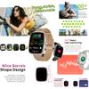 ZPIMY 1.83" Smart Watch for Women Men(Make/Answer Call), 2024 New 5ATM Waterproof Mens Smartwatches, Fitness Tracker Smartwatch for Android iPhones, Digital Watches Step Counter, 3 Straps (Gold) view 4