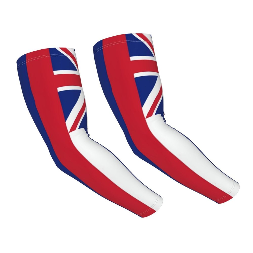 ASYG Fashion Hawaii State Flag Cooling Arm Sleeve Patriotic Arm Sleeves Outdoor Sports Sun Protection for Women Men