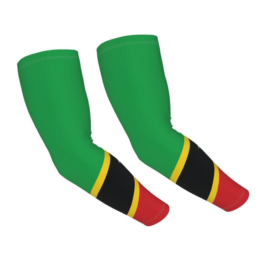 LVGOOKI Cute St Kitts And Nevis Flag Arm Sleeves Cooling Sun Protection Sports Flag Sleeves for Men Women