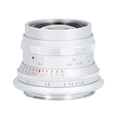 35mm Camera Lens Replacement, F1.4 II Full Frame Fixed Focus Lens with 7 Layer Optical Coating, for EOSR RP Ra R5 R6 R3 R5C R7 R10 RF R6Mark II, R50, R100 Mount Cameras (White)