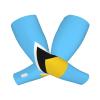 ASYG St Lucia Flag Arm Sleeves Flag Cooling Sports Arm Sleeves Outdoor Sleeves For Women and Men view 2
