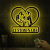 Custom Great Dane Dog Metal Sign with Led Light, Great Dane Gift, Metal Dog Sign, Dog Name Sign, Great Dane Lover, Beware of Dog Sign Decor view 1