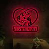 Custom Great Dane Dog Metal Sign with Led Light, Great Dane Gift, Metal Dog Sign, Dog Name Sign, Great Dane Lover, Beware of Dog Sign Decor view 2