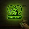 Custom Great Dane Dog Metal Sign with Led Light, Great Dane Gift, Metal Dog Sign, Dog Name Sign, Great Dane Lover, Beware of Dog Sign Decor view 3