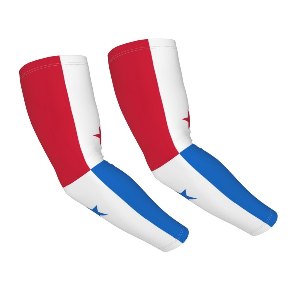 LVGOOKI Cute Panama Flag Arm Sleeves Cooling Sun Protection Sports Flag Sleeves for Men Women