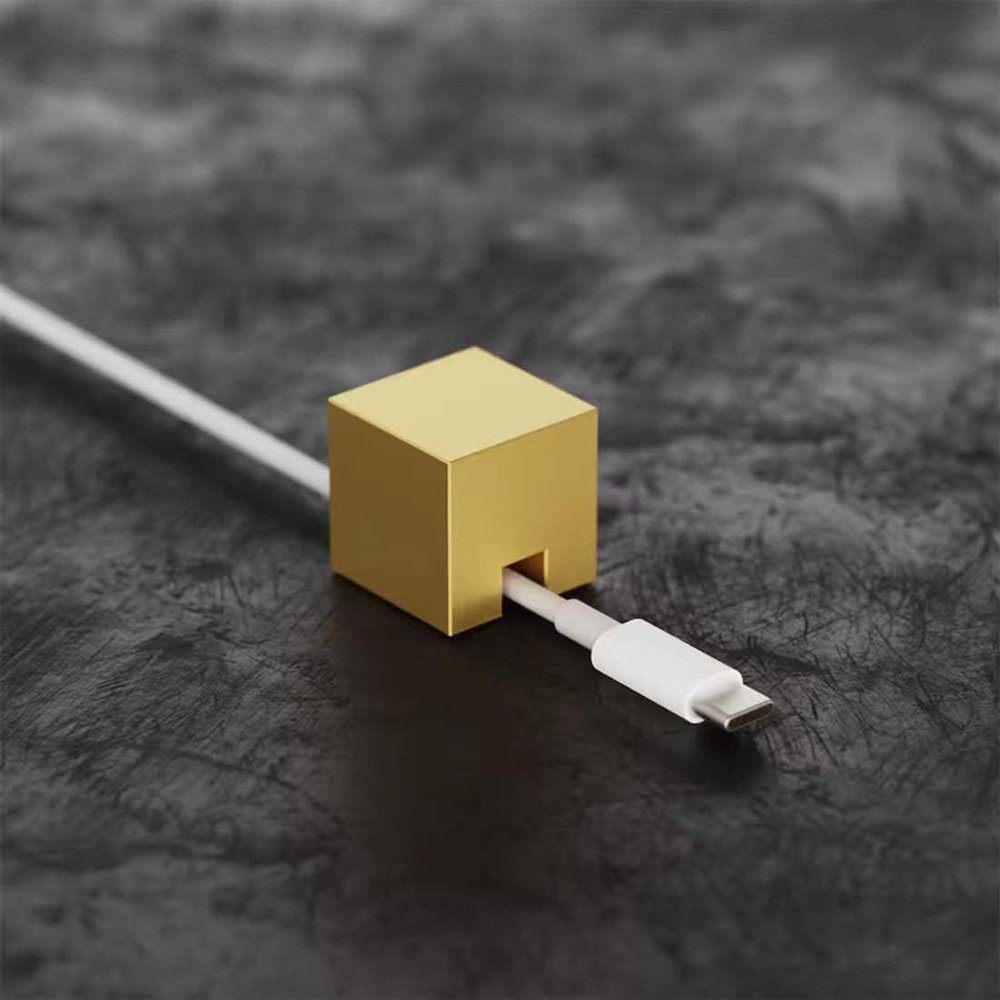Eyepkildly Golden Stainless Steel Cable Clips, Cord Organizer Cable Management, USB Cable Holder Wire,Wire Organizer for Desk, Wall, Car, Nightstand and Office Cable Management. (Frosted Gold)