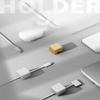 Eyepkildly Golden Stainless Steel Cable Clips, Cord Organizer Cable Management, USB Cable Holder Wire,Wire Organizer for Desk, Wall, Car, Nightstand and Office Cable Management. (Frosted Gold) view 4