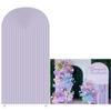 2D Printed Ripples Party Arch Covers Arched Backdrop Cover Stretchy Cover for Party Decoration Round Top Frame Spandex Cover (lavender445,6.5x3.3ft) view 2