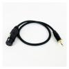 3.5mm Stereo TRS Jack to XLR Female Cable Male to Female Audio Cable Microphones Speakers Sound Consoles Amplifier (Color : Black Black, Size : 0.3m) view 1