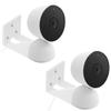 2Pack Adhesive Wall Mount Bracket for Google Nest Cam Indoor Security Camera Wired- 2nd Generation, VHB Stick On or No Drilling Mounting Get The Best View,Two Ways Installation view 1