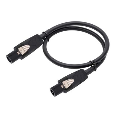 1M-10M Speaker Cable 12AWG Patch Cords - Speakon to Speakon Professional Cables Black Neutrik NL4FX (NL4FC) 12 Gauge Wire (Color : Black, Size : 4m)