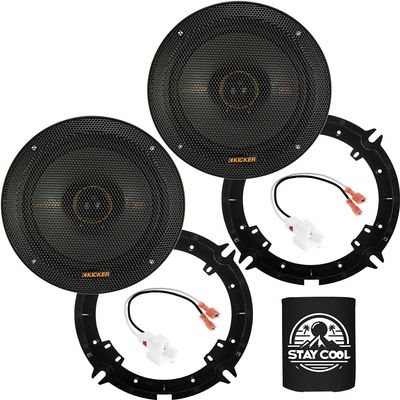 KICKER Speakers 6.5 inch for Hyundai Elantra 2011-2016 Upgrade Kit - Pair of KS Series with Adapters and Harness, Coaxial 6 1/2 Car Audio Front or Rear Door Speaker KSC650, 51KSC6504