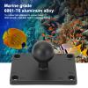 Aluminum Alloy 1 inch Ball Mount Base with AMPS Plate for B Size Ball Double Socket Arms view 2