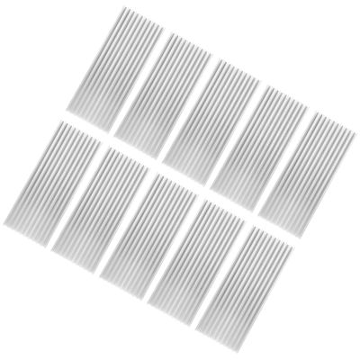 10Pcs White Aluminum Heat Sink 40 x 8 x 100mm for Router CPU PCB, Efficient Heat Dissipation with Slotted Fine Teeth Design