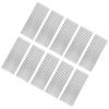 10Pcs White Aluminum Heat Sink 40 x 8 x 100mm for Router CPU PCB, Efficient Heat Dissipation with Slotted Fine Teeth Design view 1