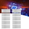 10Pcs White Aluminum Heat Sink 40 x 8 x 100mm for Router CPU PCB, Efficient Heat Dissipation with Slotted Fine Teeth Design view 3