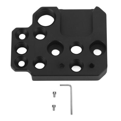 CFTGIW Quick Release Plate for Ronin S SC RS2 RS3, Aluminum Alloy Camera Stabilizer Expansion Mounting Base with 1/4 3/ Holes, Cold Shoe Interface, Lightweight and Portable