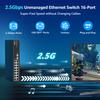 18 Port 2.5G Umanaged Ethernet Switch, 16 x 2.5Gb Base-T Ports, 2 x 10G SFP+, Compatible with 100/1000/2500Mbps, Metal Fanless, Desktop/Rack Mount YuanLey 2.5Gbe Network Switch for Wireless AP, PC view 2