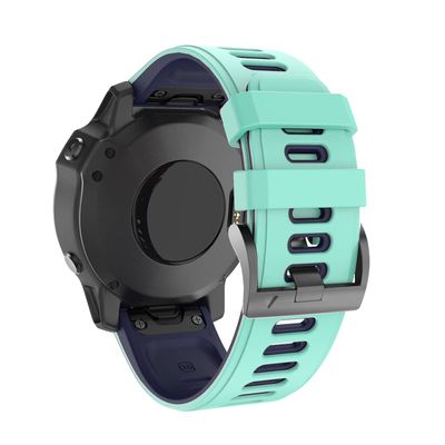 RORFFK 26mm 22mm Quick Fit Watchband For Garmin Fenix 7 7X 7S 6X 6X Pro 5X 3 3HR Silicone Wristband for Garmin Fenix 6 6 Pro 5 5 Plus (Color : A, Size : 20mm Fenix 5S Plus)