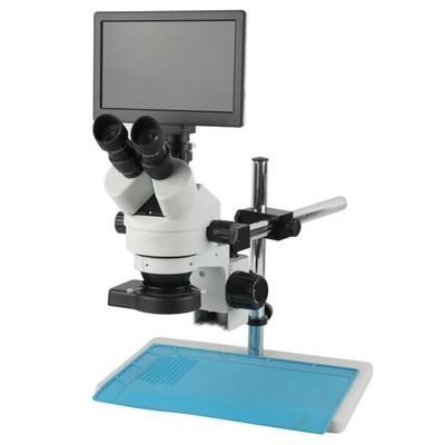 JOEBO Microscope Kit 3.5X 90X Simul-Focal Stereo Microscope Trinocular Microscope 9 inch Digital LCD Video Microscope Camera for PCB Repair Soldering Microscope Lens Adapters (Color : G)