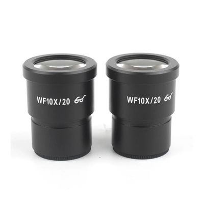 Joebo Microscope Kit 1 Pair WF10X WF20X Eyepiece for Stereo Microscope Wide Field WF10X/20 High Eye-Point Microscope Lens Adapters (Color : WF10X-20)