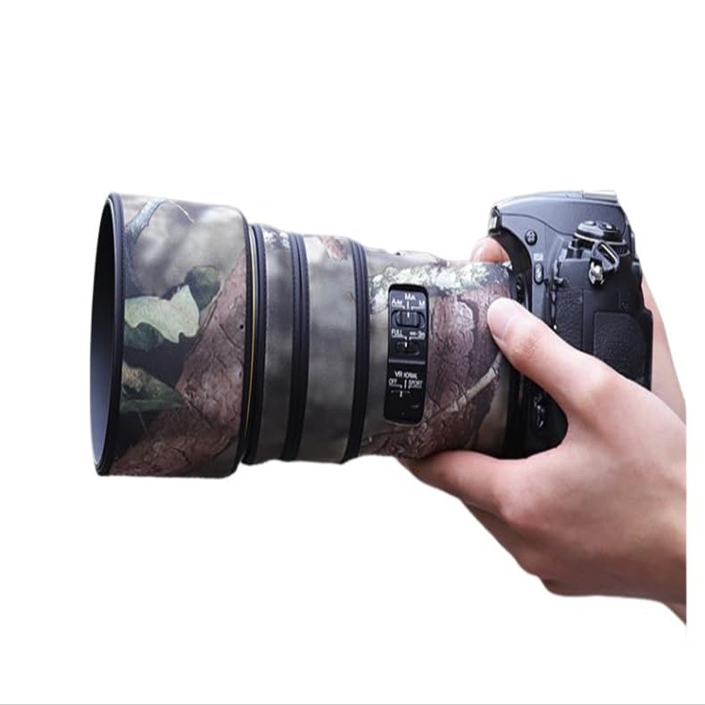 CHASING BIRDS Lens Camouflage Waterproof Coat for Nikon AF-S 300mm F/4E PF ED VR Rainproof Lens Protective Cover (Pine Camouflage, with 2.0X TC (TC-20E II))
