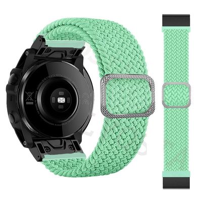IRFKR 22 26mm Loop Nylon Watch Strap For Garmin Forerunner 935 945 Smartwatch Band Wrist Bracelet Fenix 6 6X Pro 5 5X Plus Fenix 7 7X (Color : R, Size : 22mm)