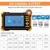 Rsrteng CCTV Tester Monitor Auto HD Coaxial Camera Tester 4K 8MP TVI/CVI/AHD/CVBS Analog Video Monitor 4.3 inch TFT-LCD Screen PTZ Control RS485 Call OSD Menu Audio DC12V Power Output view 3