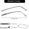 DOERDO 1Pair Glasses Replacement Arms Double Teeth Universal Glasses Arm Legs Arm Replacement for Glasses, Sunglasses, Grey view 2