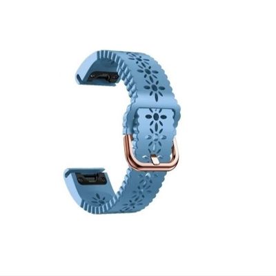 IRFKR 20mm Silicone Smart Watch StrapFor Garmin Fenix 7S 6S Pro Quick Release Easy Rose Gold Buckle Wristband Bracelet Fenix 5S/5S Plus Accessories