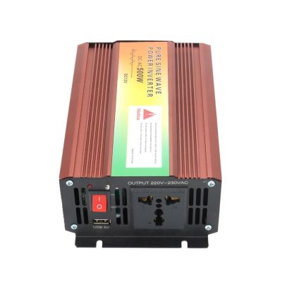 JDOUNFMO Peak 1000w Power Inverter Pure Sine Wave DC 12V /24V to AC 220V-230V Off Grid Pure sine Wave Inverter 12v 220v Solar Inverter (Color : Max Sustain 500W, Size : 24V_220V-230V 50HZ_Universal)