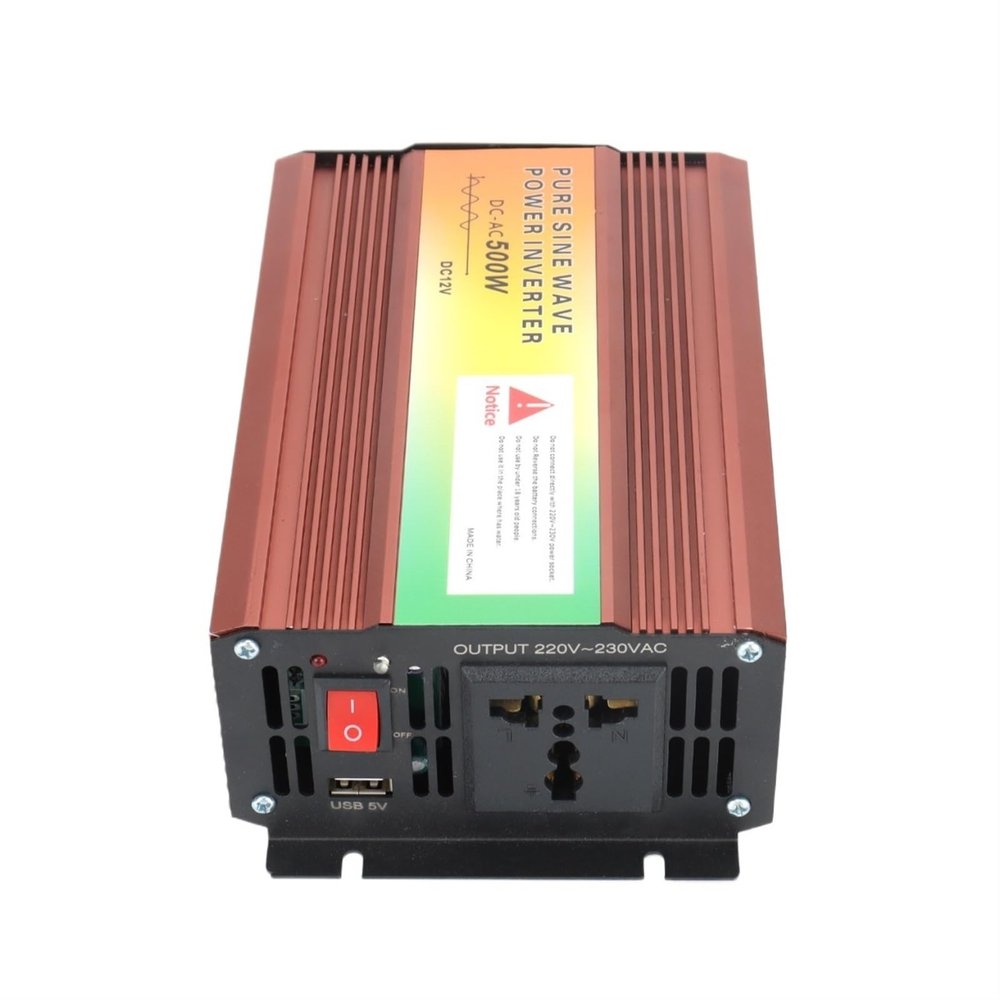 JDOUNFMO Peak 1000w Power Inverter Pure Sine Wave DC 12V /24V to AC 220V-230V Off Grid Pure sine Wave Inverter 12v 220v Solar Inverter (Color : Max Sustain 500W, Size : 24V_220V-230V 50HZ_Universal)