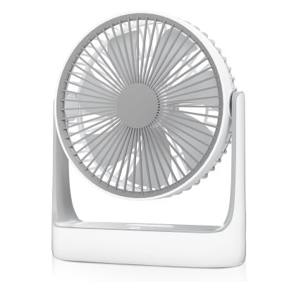 Athena Collection Desk Fan, 4000mAh USB Rechargeable Fan Portable Table Fan Small Personal Fan with 4 Speeds, 180 Tilt, Mini Powerful Fan Desktop Quiet Fan for Home Bedroom Office Travel, White