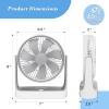 Athena Collection Desk Fan, 4000mAh USB Rechargeable Fan Portable Table Fan Small Personal Fan with 4 Speeds, 180 Tilt, Mini Powerful Fan Desktop Quiet Fan for Home Bedroom Office Travel, White view 2