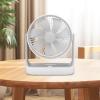 Athena Collection Desk Fan, 4000mAh USB Rechargeable Fan Portable Table Fan Small Personal Fan with 4 Speeds, 180 Tilt, Mini Powerful Fan Desktop Quiet Fan for Home Bedroom Office Travel, White view 3