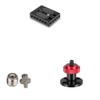 CAMVATE Camera Baseplate with 1/4" & 3/8" Thread Hole + Convert Screw Adapter + 1/4"-20 Male Thread Screw view 1