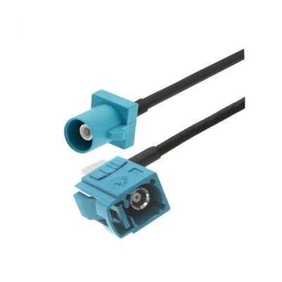 Skcvmn 1PCS Fakra Z Male to Fakra Z Female 90 Degree Jack Car Navigation GPS Antenna Adapter Extension Cable RG174 RF Coaxial Pigtail (Color : Fakra Z M to F90, Size : 0.15M)