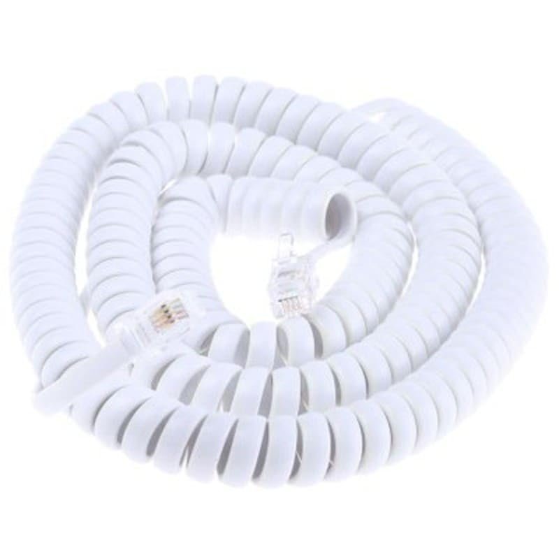 DirectNine Basics Telecom Cable Assembly Male RJ9(4/4) to Male RJ9(4/4) Male to Male, Pack of 1, MFR: 1824560, White, 1824560/1PK