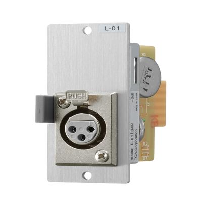 TOA Electronics L-01F Balanced Line Matching Input; for 900 Series Amplifiers; Female XLR connector