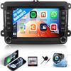 2G+64G Car Stereo Radio for Volkswagen VW Jetta Tiguan Beetle Passat Golf Polo Android 13 Radio with Wireless CarPlay Android Auto 7" Touch Screen Bluetooth Car Radio with GPS WiFi FM Backup Camera view 1