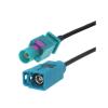 1PCS Fakra Z Male to Fakra Z Female 90 Degree Jack Car Navigation GPS Antenna Adapter Extension Cable RG174 RF Coaxial Pigtail (Color : Long FakraZ M to F, Size : 5M) view 1